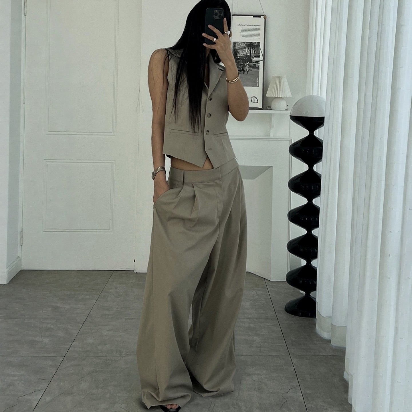 ALEX Tailored Wide Slacks – Women One Size