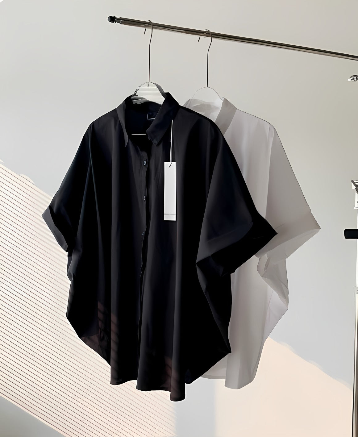 Minimal Cape Sleeve Boxy Blouse – Women One Size