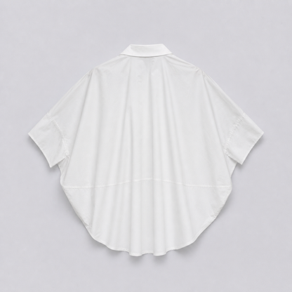 Minimal Cape Sleeve Boxy Blouse – Women One Size