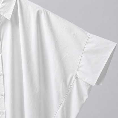 Minimal Cape Sleeve Boxy Blouse – Women One Size
