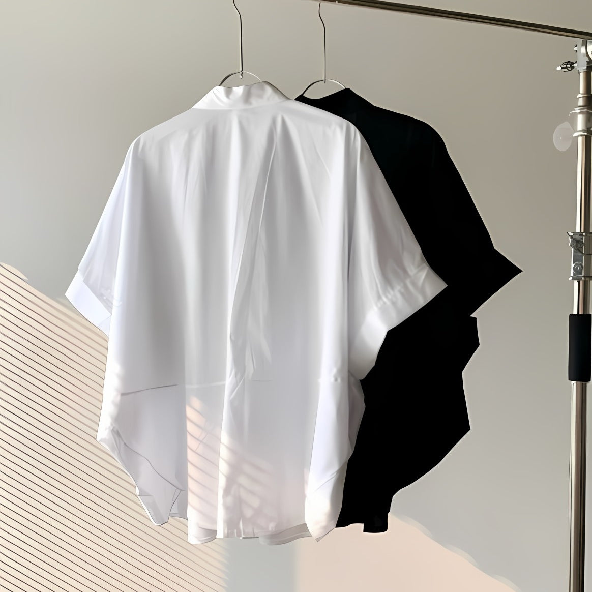 Minimal Cape Sleeve Boxy Blouse – Women One Size