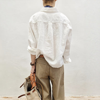 Soft Touch Premium Linen Shirt - Women One Size