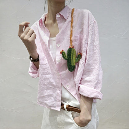 Soft Touch Premium Linen Shirt - Women One Size