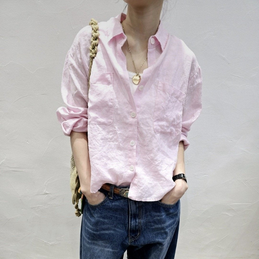 Soft Touch Premium Linen Shirt - Women One Size