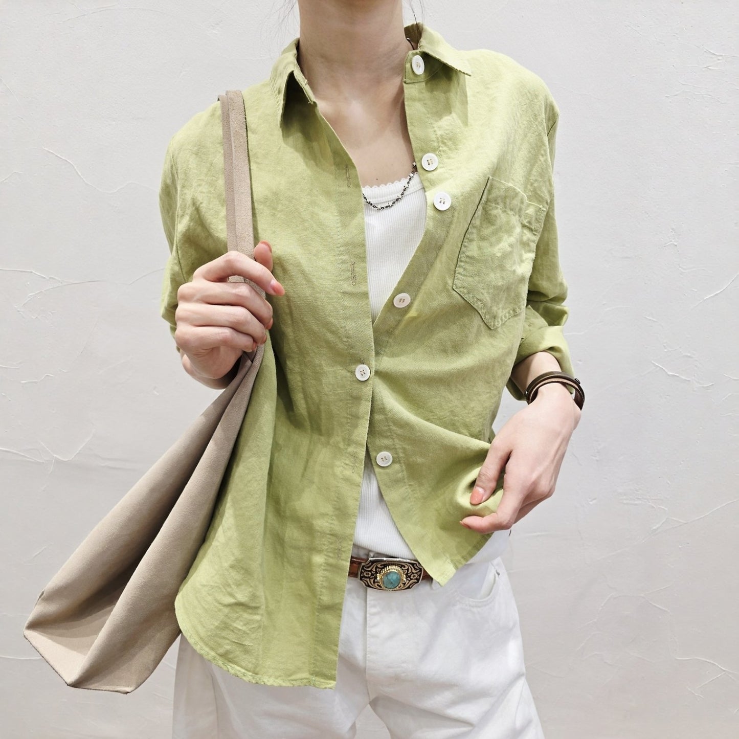 Soft Touch Premium Linen Shirt - Women One Size