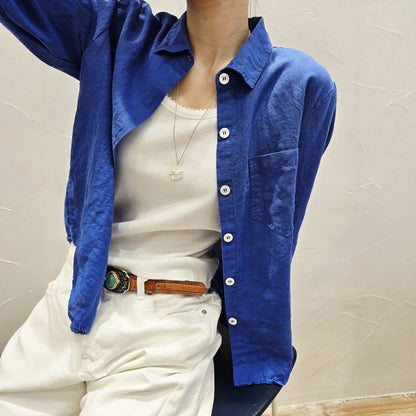 Soft Touch Premium Linen Shirt - Women One Size