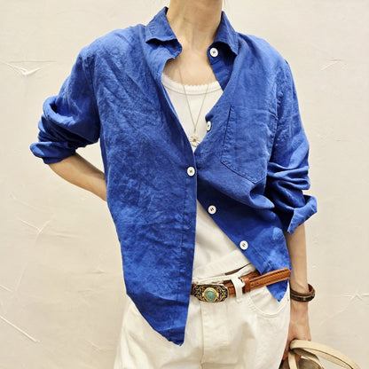 Soft Touch Premium Linen Shirt - Women One Size