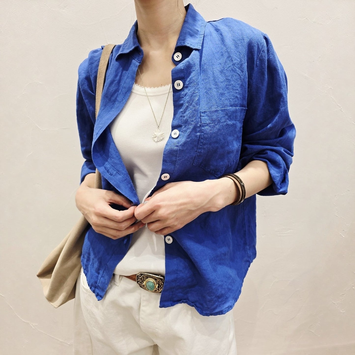 Soft Touch Premium Linen Shirt - Women One Size
