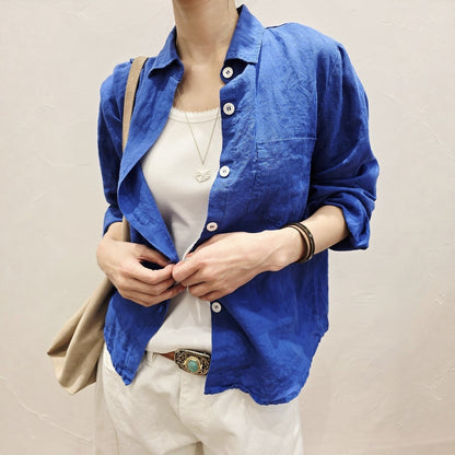 Soft Touch Premium Linen Shirt - Women One Size
