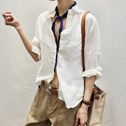 Soft Touch Premium Linen Shirt - Women One Size