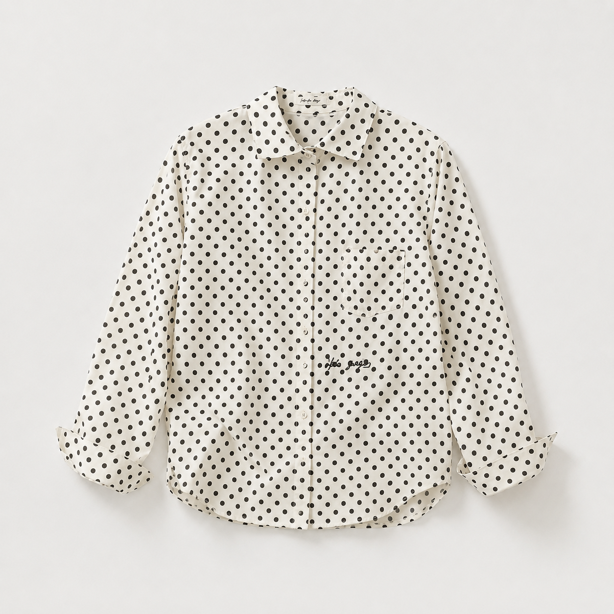 French Dot Everyday Blouse - Women One Size