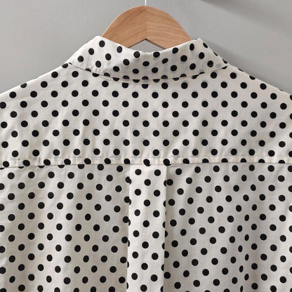 French Dot Everyday Blouse - Women One Size