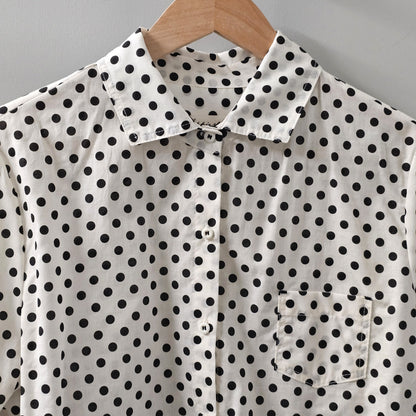 French Dot Everyday Blouse - Women One Size
