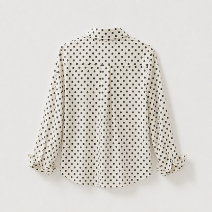 French Dot Everyday Blouse - Women One Size