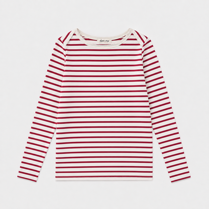 Marin Stripe Boat Neck Long Sleeve Top - Women One Size