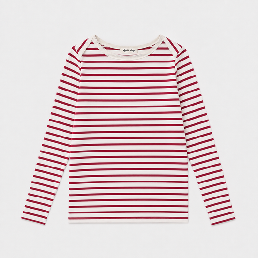 Marin Stripe Boat Neck Long Sleeve Top - Women One Size