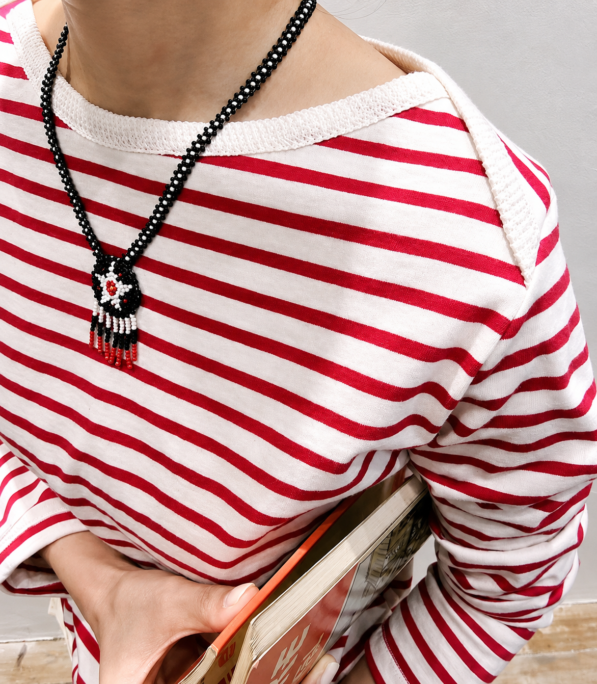 Marin Stripe Boat Neck Long Sleeve Top - Women One Size