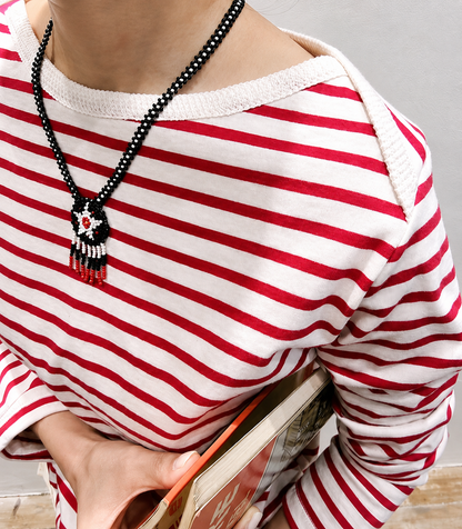Marin Stripe Boat Neck Long Sleeve Top - Women One Size