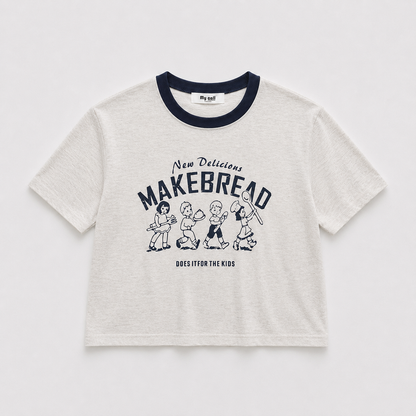 Vintage Make Bread Ringer Graphic T-Shirt – Women One Size