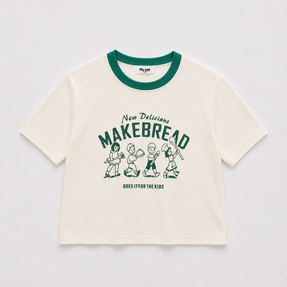 Vintage Make Bread Ringer Graphic T-Shirt – Women One Size