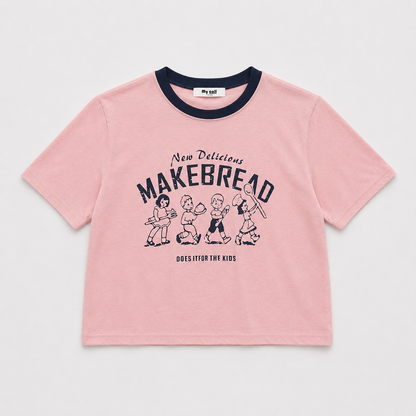 Vintage Make Bread Ringer Graphic T-Shirt – Women One Size