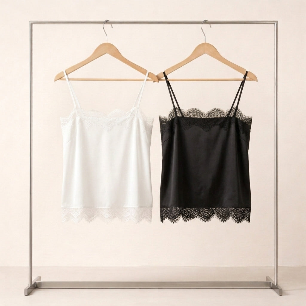Silk Touch Lace Camisole Top – Women One Size