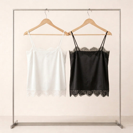 Silk Touch Lace Camisole Top – Women One Size