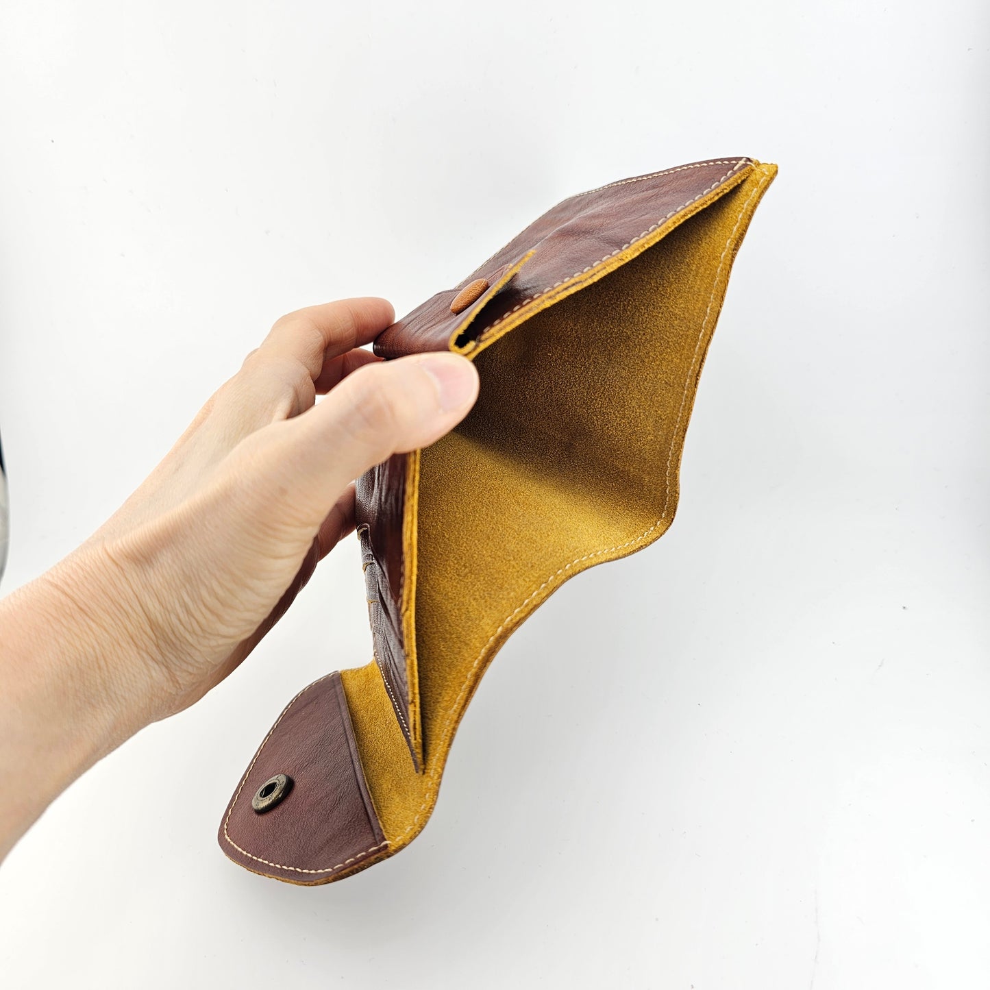Vintage Washed Cowhide Leather Wallet