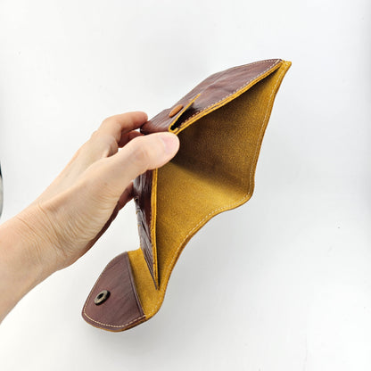 Vintage Washed Cowhide Leather Wallet
