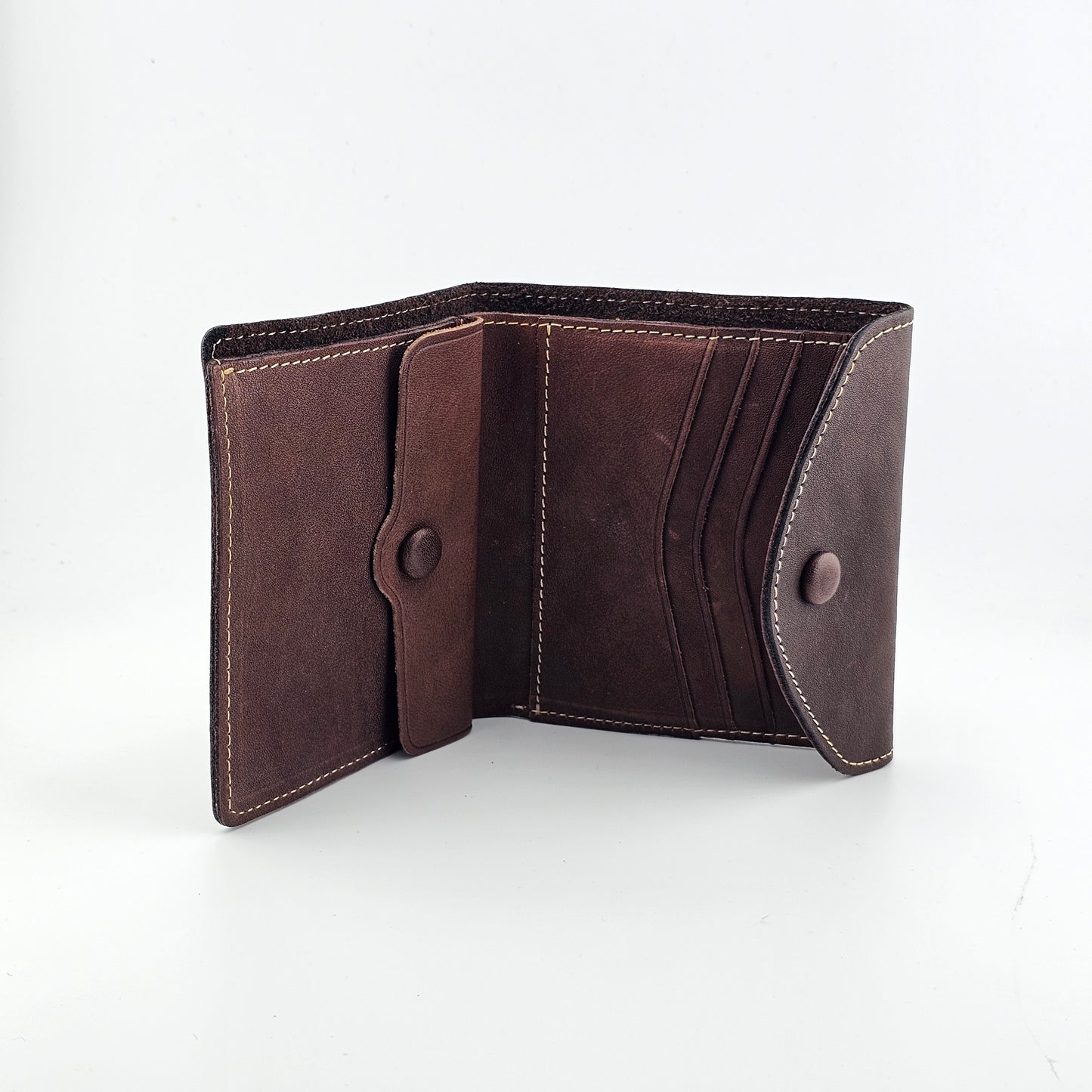 Vintage Washed Cowhide Leather Wallet