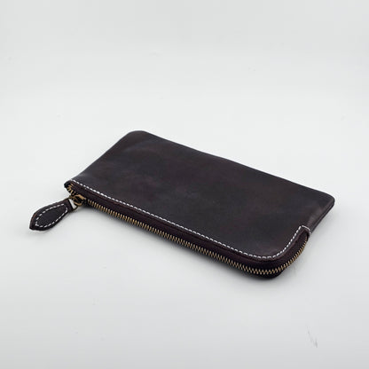 Slim Cowhide Long Wallet – Compact Design