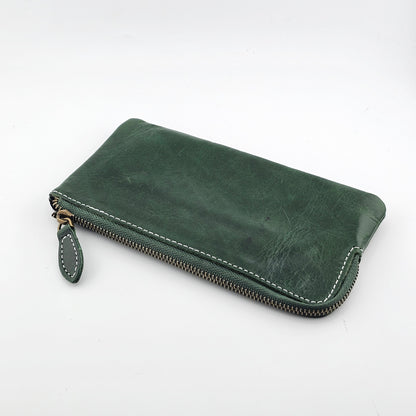 Slim Cowhide Long Wallet – Compact Design
