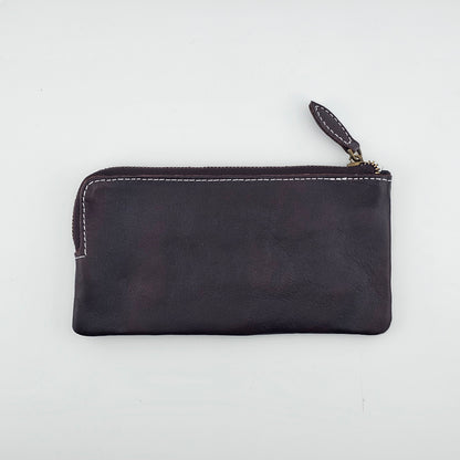 Slim Cowhide Long Wallet – Compact Design