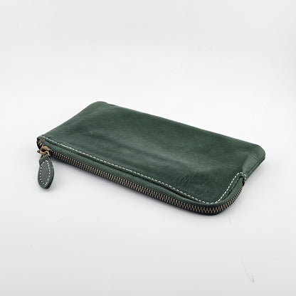 Slim Cowhide Long Wallet – Compact Design
