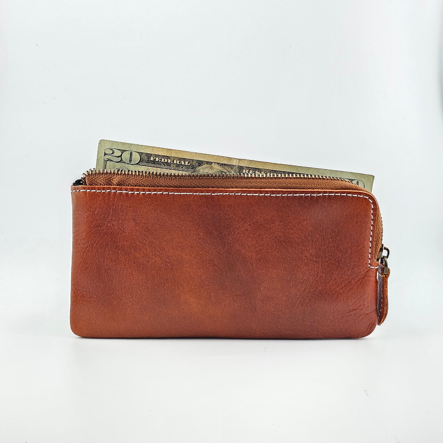 Slim Cowhide Long Wallet – Compact Design