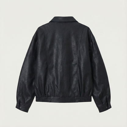 Urban Ease Oversized Faux Leather Jacket – Women One Size / Unisex