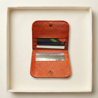 HANDMADE Cowhide Leather Flap Bifold Wallet