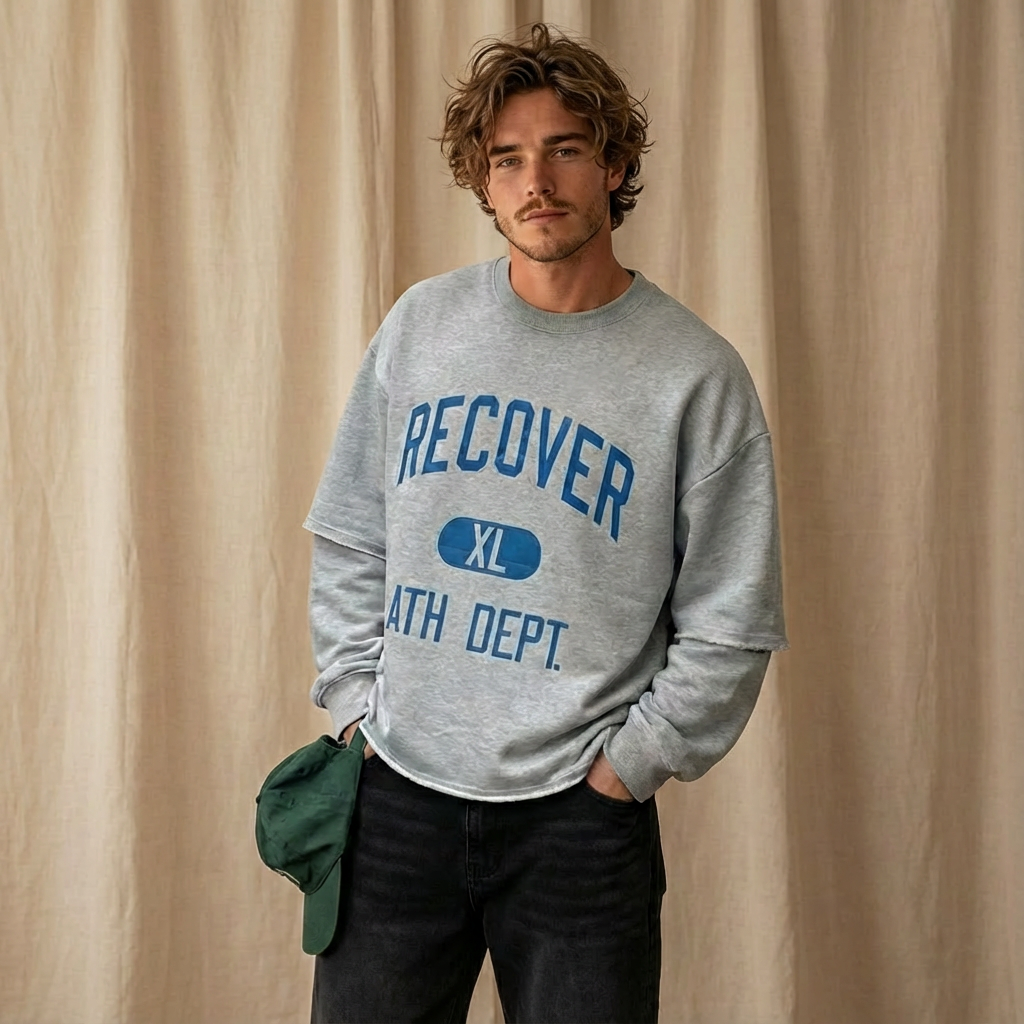 Recover XL Layered Sweatshirt (UNISEX / WOMEN – OVERFIT)