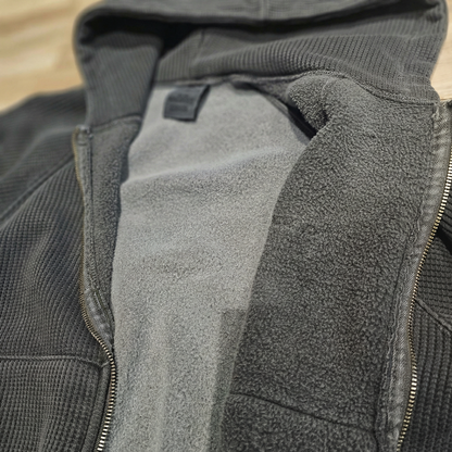 Women’s Fleece-Lined Zip-Up Setwear – Charcoal