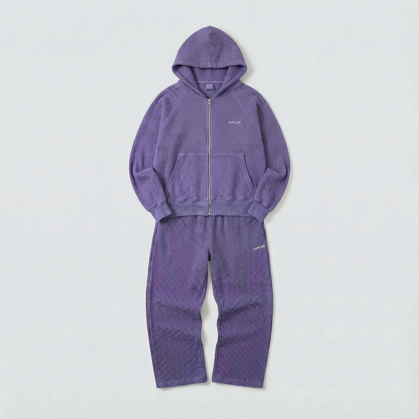 Women’s Fleece-Lined Zip-Up Setwear –  Soft Purple