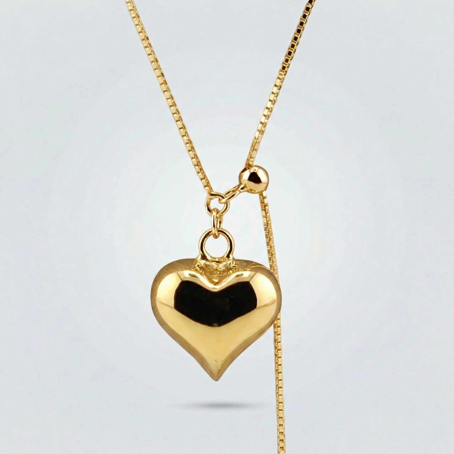 Gold Double Heart Adjustable Necklace – 18K Gold Vermeil (925 Sterling Silver)