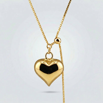 Gold Double Heart Adjustable Necklace – 18K Gold Vermeil (925 Sterling Silver)