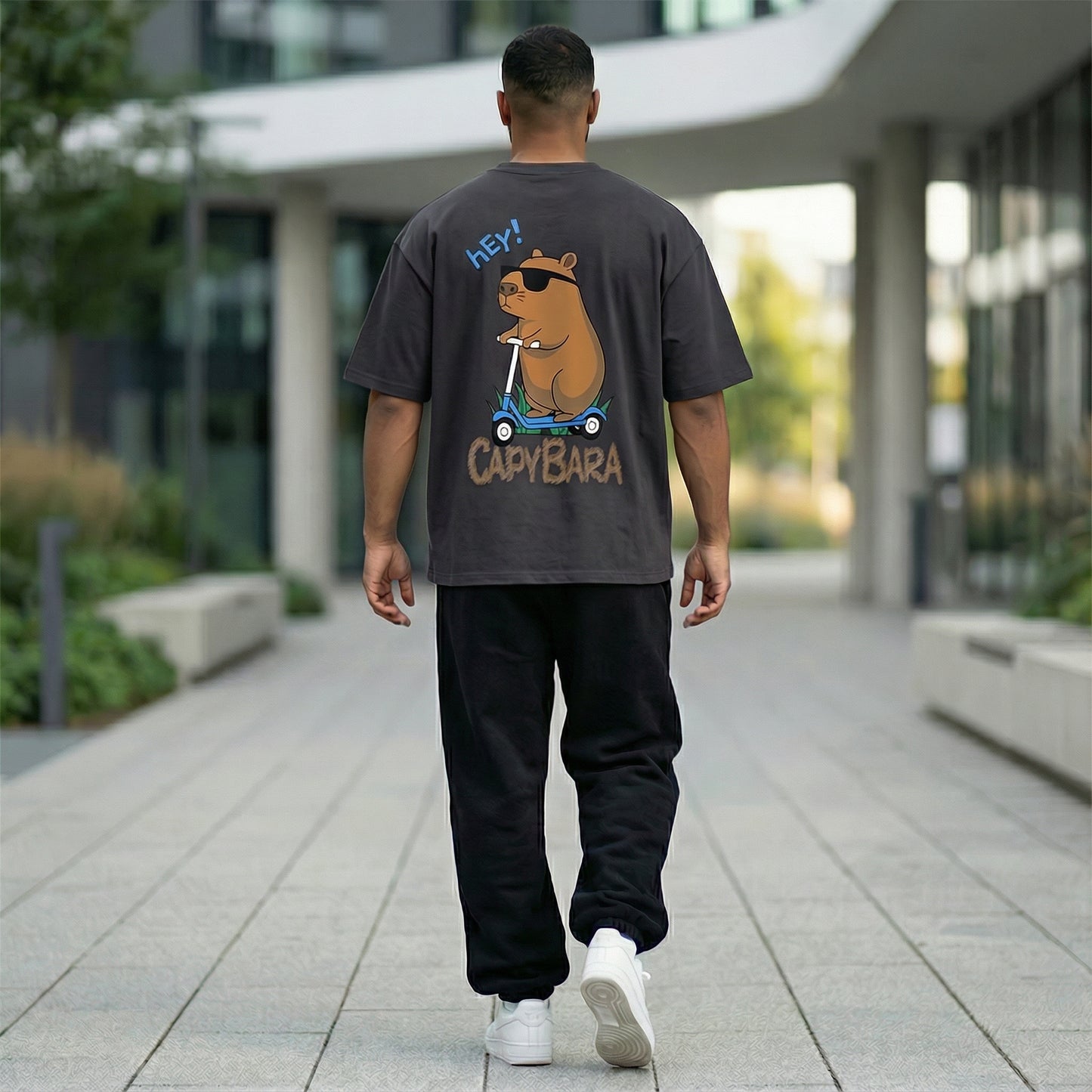 [HEY CAPYBARA] Graphic T-Shirt (UNISEX / WOMEN – OVERFIT)