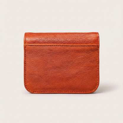 HANDMADE Cowhide Leather Flap Bifold Wallet
