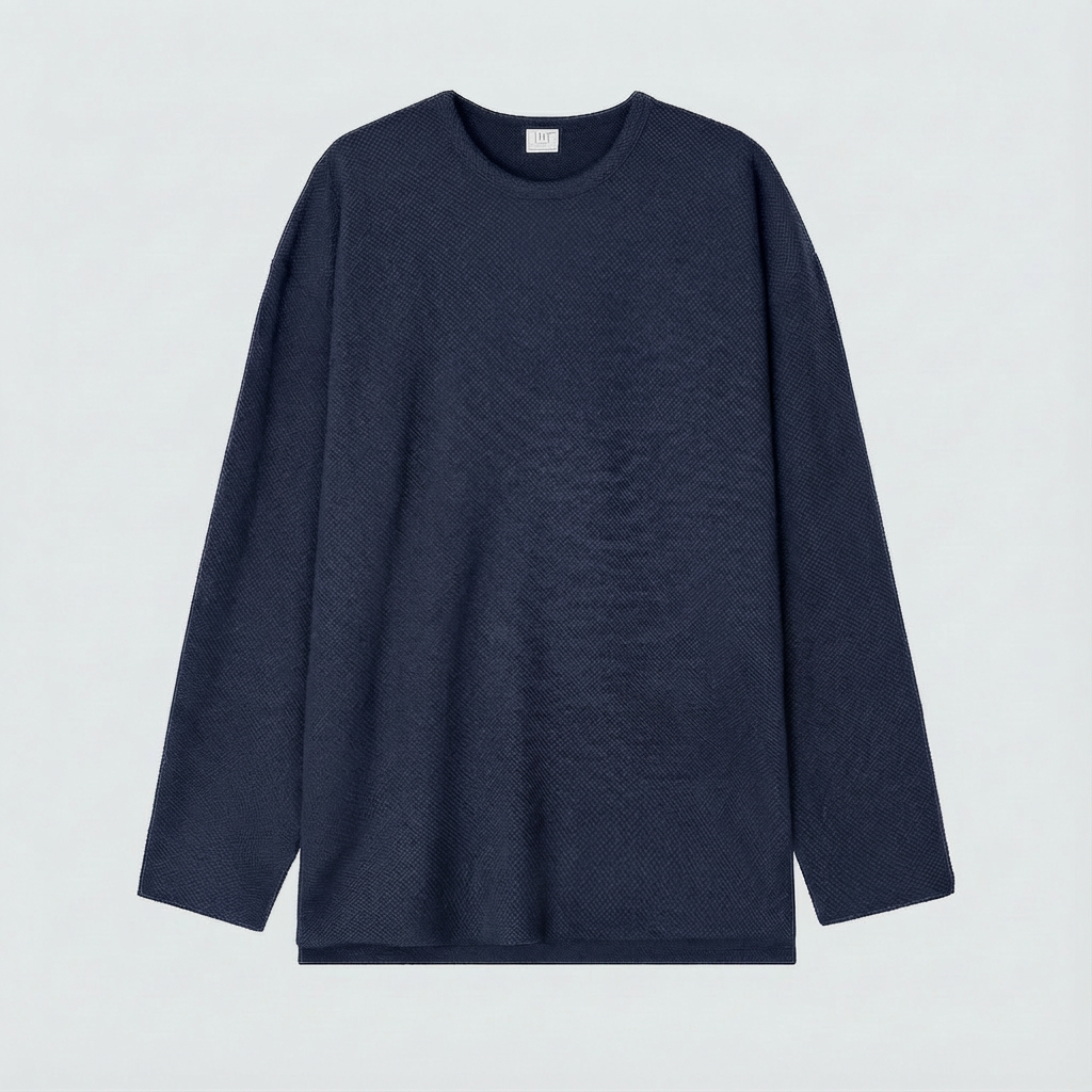 Amber Textured Long Sleeve Top (UNISEX / WOMEN – OVERFIT)