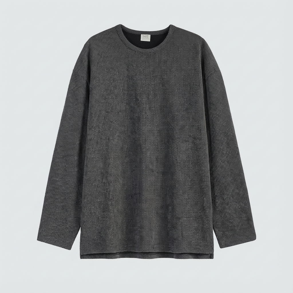 Amber Textured Long Sleeve Top (UNISEX / WOMEN – OVERFIT)