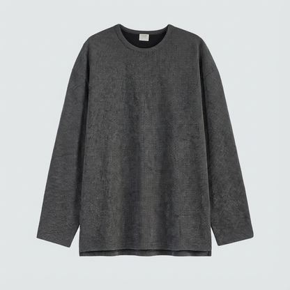 Amber Textured Long Sleeve Top (UNISEX / WOMEN – OVERFIT)