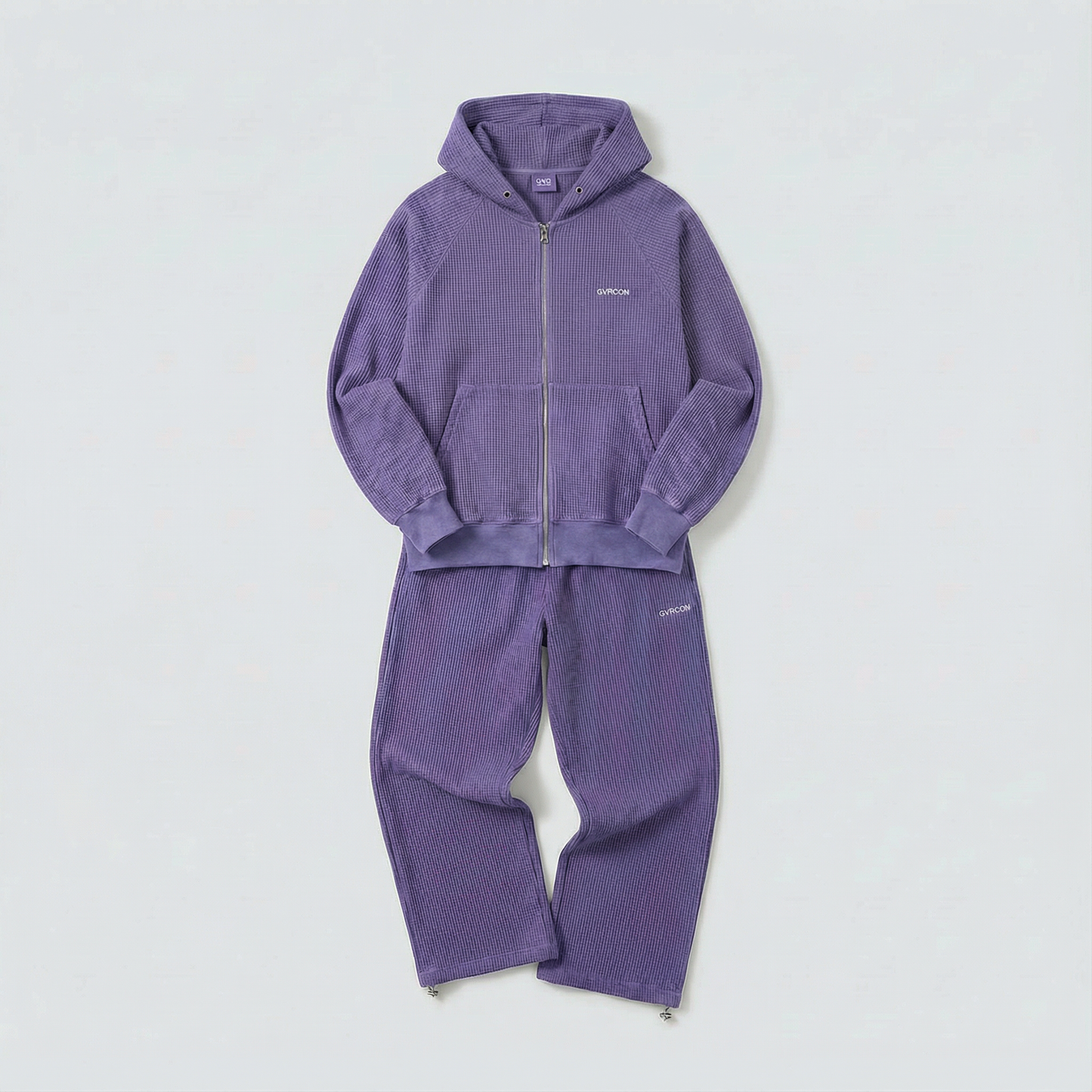 Women’s Fleece-Lined Zip-Up Setwear –  Soft Purple