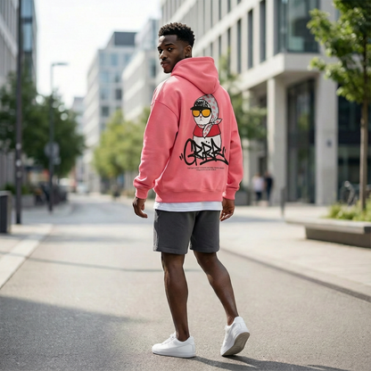 POWERCAT Hoodie — Graphic Street Cat Design  (UNISEX / WOMEN – OVERFIT)