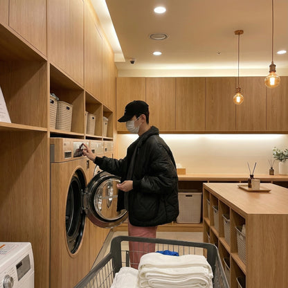 Quilted Padded Jacket - Black  (Unisex)